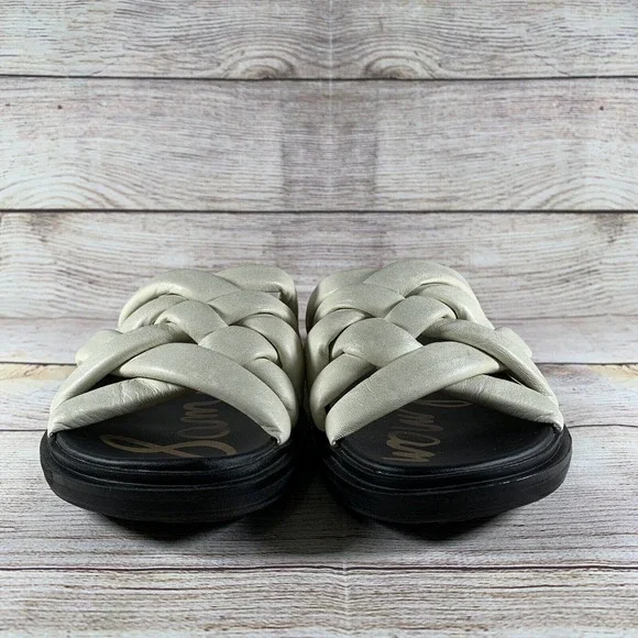 Sam Edelman Vaughn Ivory Leather Sandals Womens Size 8 M - Picture 2 of 8